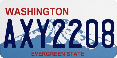 WA license plate AXY2208