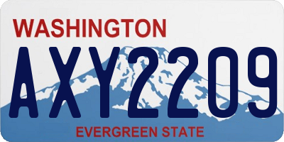 WA license plate AXY2209