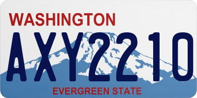 WA license plate AXY2210