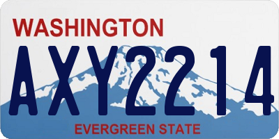 WA license plate AXY2214