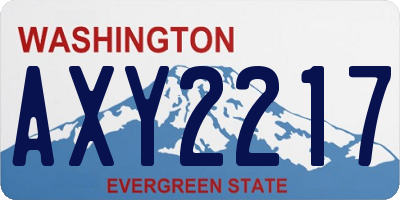 WA license plate AXY2217
