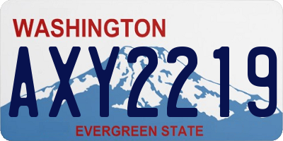 WA license plate AXY2219
