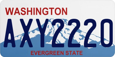 WA license plate AXY2220