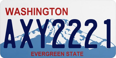 WA license plate AXY2221