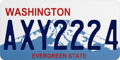WA license plate AXY2224