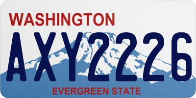 WA license plate AXY2226
