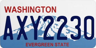 WA license plate AXY2230