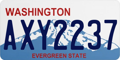 WA license plate AXY2237