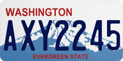 WA license plate AXY2245