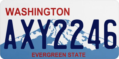 WA license plate AXY2246