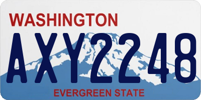 WA license plate AXY2248