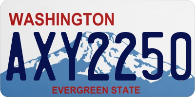 WA license plate AXY2250