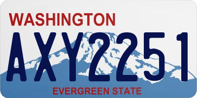 WA license plate AXY2251