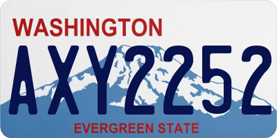 WA license plate AXY2252