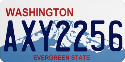WA license plate AXY2256