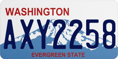 WA license plate AXY2258