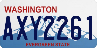 WA license plate AXY2261