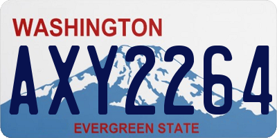 WA license plate AXY2264