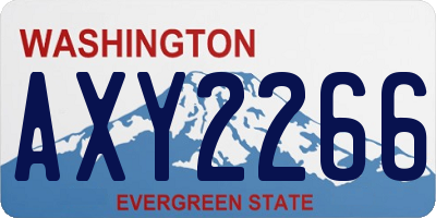 WA license plate AXY2266