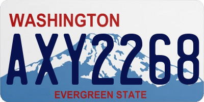 WA license plate AXY2268