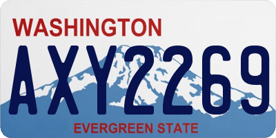 WA license plate AXY2269