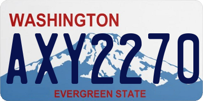 WA license plate AXY2270