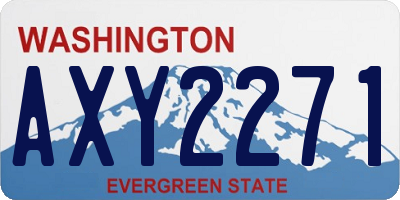 WA license plate AXY2271