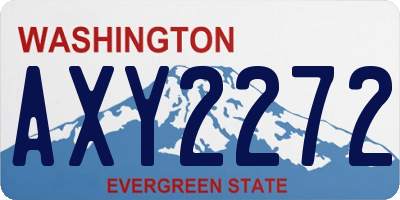 WA license plate AXY2272