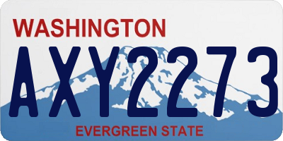 WA license plate AXY2273