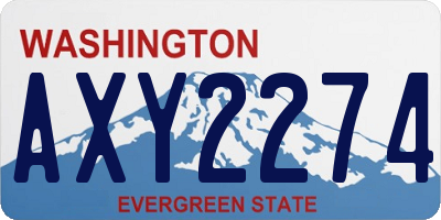 WA license plate AXY2274