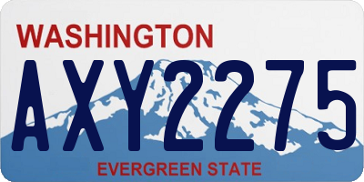 WA license plate AXY2275
