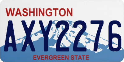WA license plate AXY2276