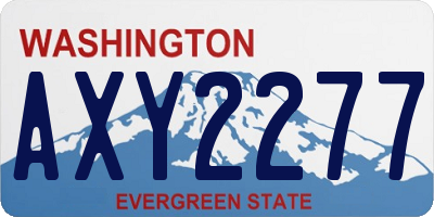 WA license plate AXY2277