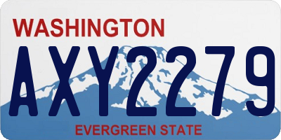 WA license plate AXY2279