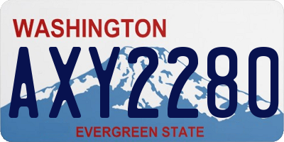 WA license plate AXY2280