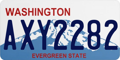 WA license plate AXY2282