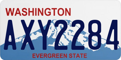 WA license plate AXY2284