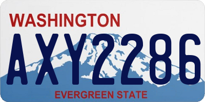 WA license plate AXY2286