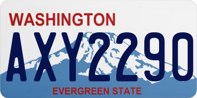 WA license plate AXY2290