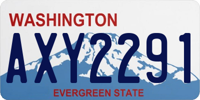 WA license plate AXY2291