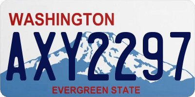 WA license plate AXY2297