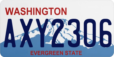 WA license plate AXY2306