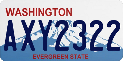 WA license plate AXY2322