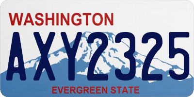 WA license plate AXY2325