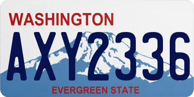WA license plate AXY2336