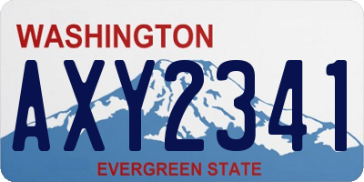 WA license plate AXY2341