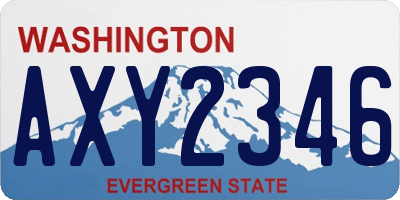 WA license plate AXY2346
