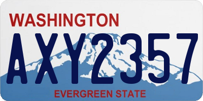 WA license plate AXY2357