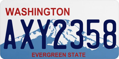 WA license plate AXY2358