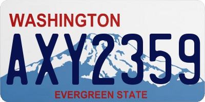WA license plate AXY2359